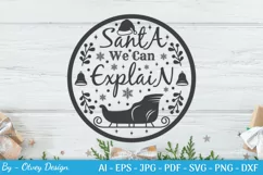 Round Christmas Ornaments SVG | Round Sign SVG Cricut Product Image 2