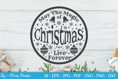 Round Christmas Ornaments SVG | Round Sign SVG Cricut Product Image 2