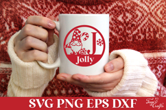 Round Christmas Monogram Ornament SVG Product Image 5