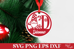 Round Christmas Monogram Ornament SVG Product Image 9