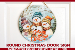 Round Christmas Door Sign Sublimation Designs Bundle Product Image 14