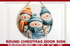Round Christmas Door Sign Sublimation Designs Bundle Product Image 17