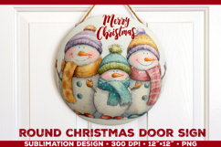 Round Christmas Door Sign Sublimation Designs Bundle Product Image 18
