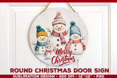 Round Christmas Door Sign Sublimation Designs Bundle Product Image 20
