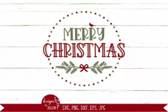 Round Merry Christmas with Cardinal, Christmas Designs Product Image 2