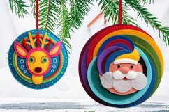 Round Christmas Ornament Sublimation Bundle / PNG / 300 DPI Product Image 4