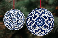 Italian Tiles Christmas Ornaments Sublimation Bundle PNG Product Image 5