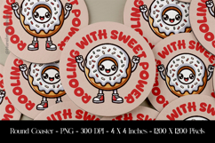 Rooling With Sweet Power Round Coaster Sublimation Design Product Image 1
