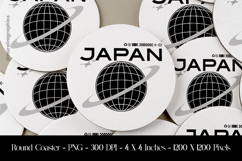 Japan Round Coaster Sublimation Design Product Image 1