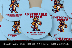Unstopable Power Fearless Energy Round Coaster Sublimation D Product Image 1