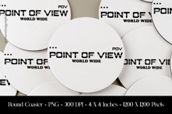 Point Of View World Wide Round Coaster Sublimation Design Product Image 1