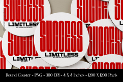 Success Limitless Round Coaster Sublimation Design Product Image 1