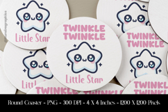 Twinkle Twinkle little Star Round Coaster Sublimation Design Product Image 1