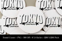 Toyko Japan Round Coaster Sublimation Design Product Image 1