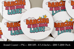 Dancing In Moon Ligth Round Coaster Sublimation Design Product Image 1