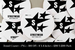 Streetwear New York City Round Coaster Sublimation Design Product Image 1