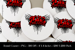 Take The Risk Round Coaster Sublimation Design Product Image 1