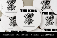 The King Round Coaster Sublimation Design Product Image 1