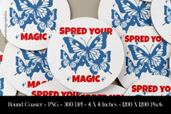 Speed Your Magic Round Coaster Sublimation Design Product Image 1