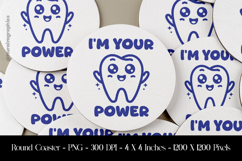 I&#039;Am Your Power Round Coaster Sublimation Design Product Image 1