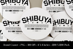 Shibuya Round Coaster Sublimation Design Product Image 1