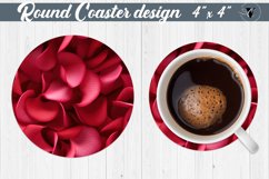 Valentines day Round Coasters | Rose petals Product Image 1