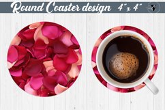 Valentines day Round Coasters | Rose petals Product Image 1