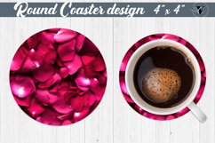 Valentines day Round Coasters | Rose petals Product Image 1
