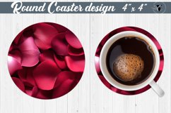 Valentines day Round Coasters | Rose petals Product Image 1