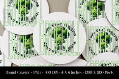 Broccoli Round Coaster Sublimation Design Product Image 1