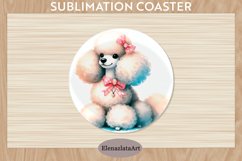 Cute Dog Coaster, Cute Dog Coasters Sublimation Product Image 1