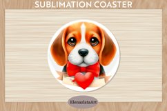 Cute Dog Coaster, Cute Dog Coasters Sublimation Product Image 1