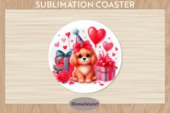 Cute Dog Coaster, Cute Dog Coasters Sublimation Product Image 1