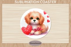 Cute Dog Coaster, Cute Dog Coasters Sublimation Product Image 1