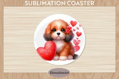 Cute Dog Coaster, Cute Dog Coasters Sublimation Product Image 1