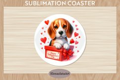 Cute Dog Coaster, Cute Dog Coasters Sublimation Product Image 1