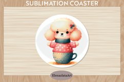 Cute Dog Coaster, Cute Dog Coasters Sublimation Product Image 1