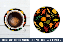 Autumn Round Coaster | Round Coaster Sublimation Product Image 1