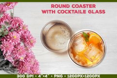 Coaster Sublimation design with Cocktail Glass Product Image 1