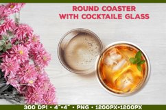 Coaster Sublimation design with Cocktail Glass Product Image 1