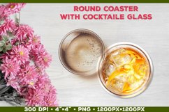 Coaster Sublimation design with Cocktail Glass Product Image 1