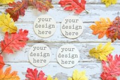 Fall Autumn Coasters Mockup | Add SVG Sublimation Clipart Product Image 1