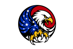 Patriotic USA Eagle Multilayered SVG Laser Cut Design Product Image 2