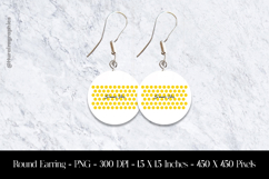 Summer Vibes Round Earring Sublimation Design Product Image 1