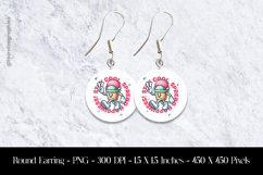 Stay Cool Spread Happiness Round Earring Sublimation Design Product Image 1