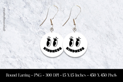 Kindness &amp; smile Face Round Earring Sublimation Design Product Image 1