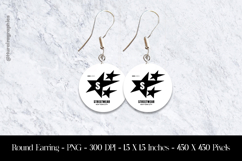 Streetwear New York City Round Earring Sublimation Design Product Image 1