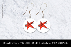 Streetwear Round Earring Sublimation Design Product Image 1