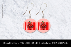 Chilli Flavour Round Earring Sublimation Design Product Image 1