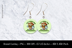 Funny Burger Round Earring Sublimation Design Product Image 1